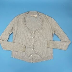 INHABIT Cashmere/Cotton Cardigan Sweater